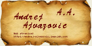 Andrej Ajvazović vizit kartica